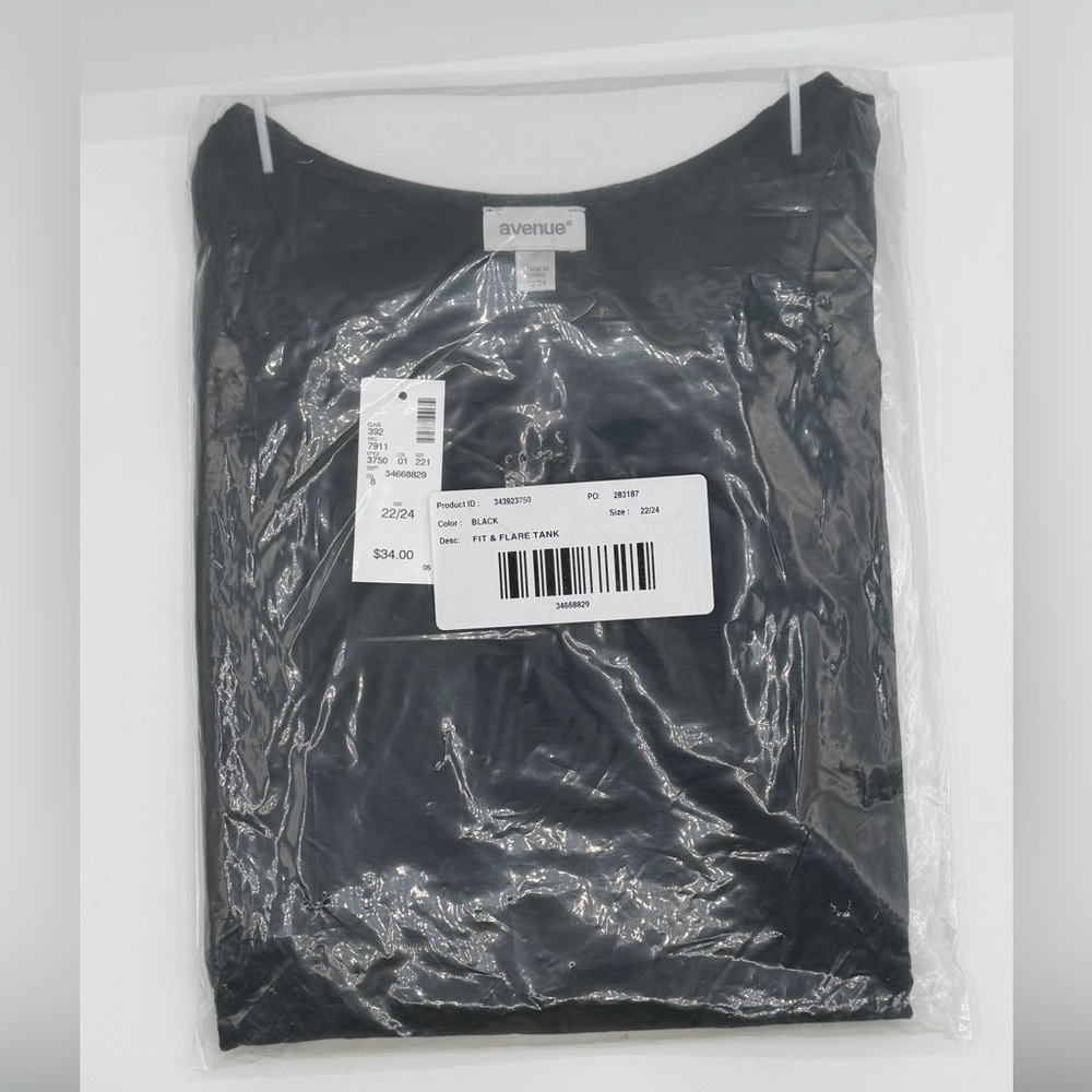 Avenue Black Fit & Flare Tank – Size 22/24